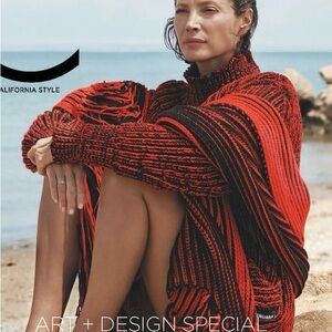 Balenciaga Chunky Red and Black Women's Sweater